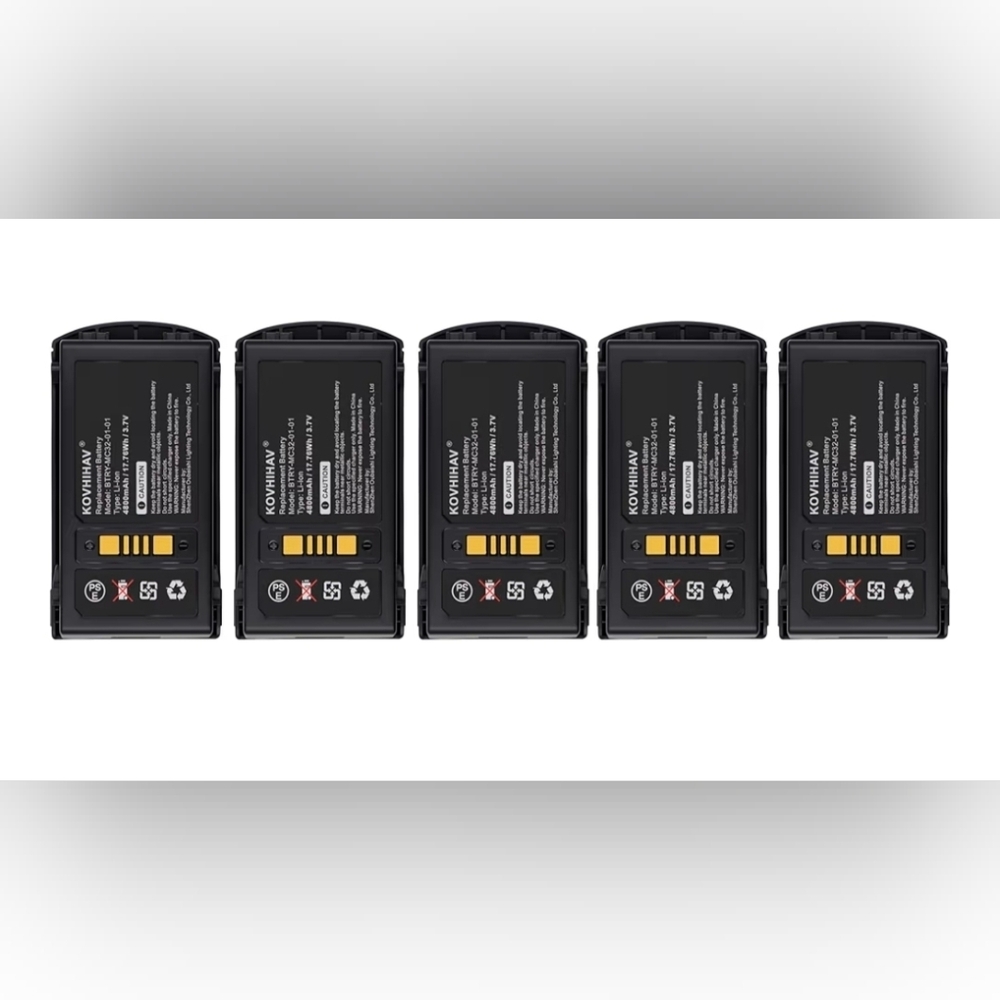 5 Pack 3.7V 4800mAh Scanner Battery Symbol Zebra Motorola MC3200‎ MC3300 Series